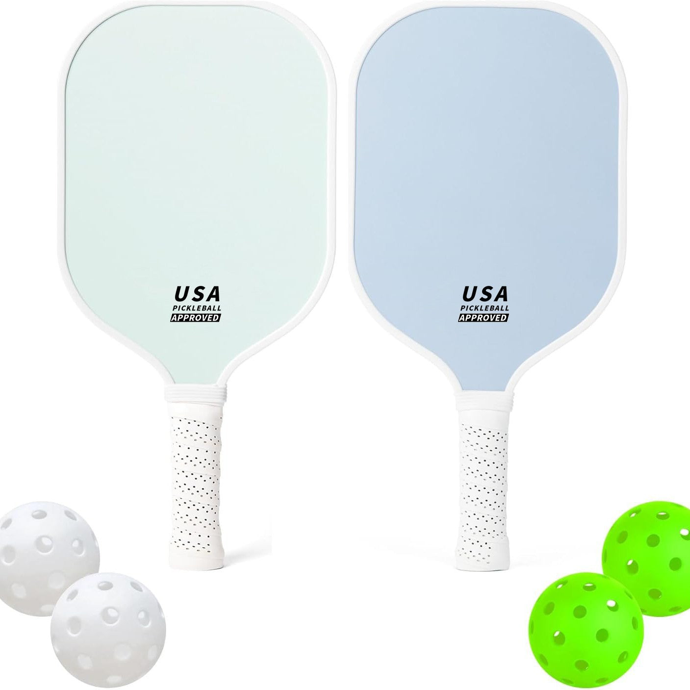 Light Blue Fiberglass Pickleball Paddle