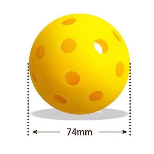 Yellow 40 Hole Pickleball Balls – 6 Pack