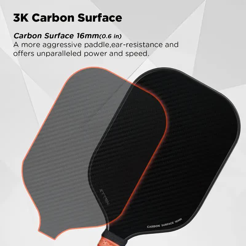 3K Graphite Carbon Fiber Pickleball Paddle