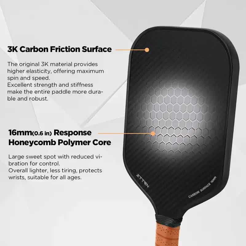 3K Graphite Carbon Fiber Pickleball Paddle