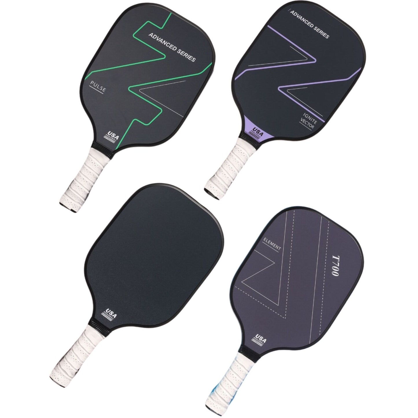 Graphite Carbon Fiber Pickleball Paddle Set – 4 Paddles