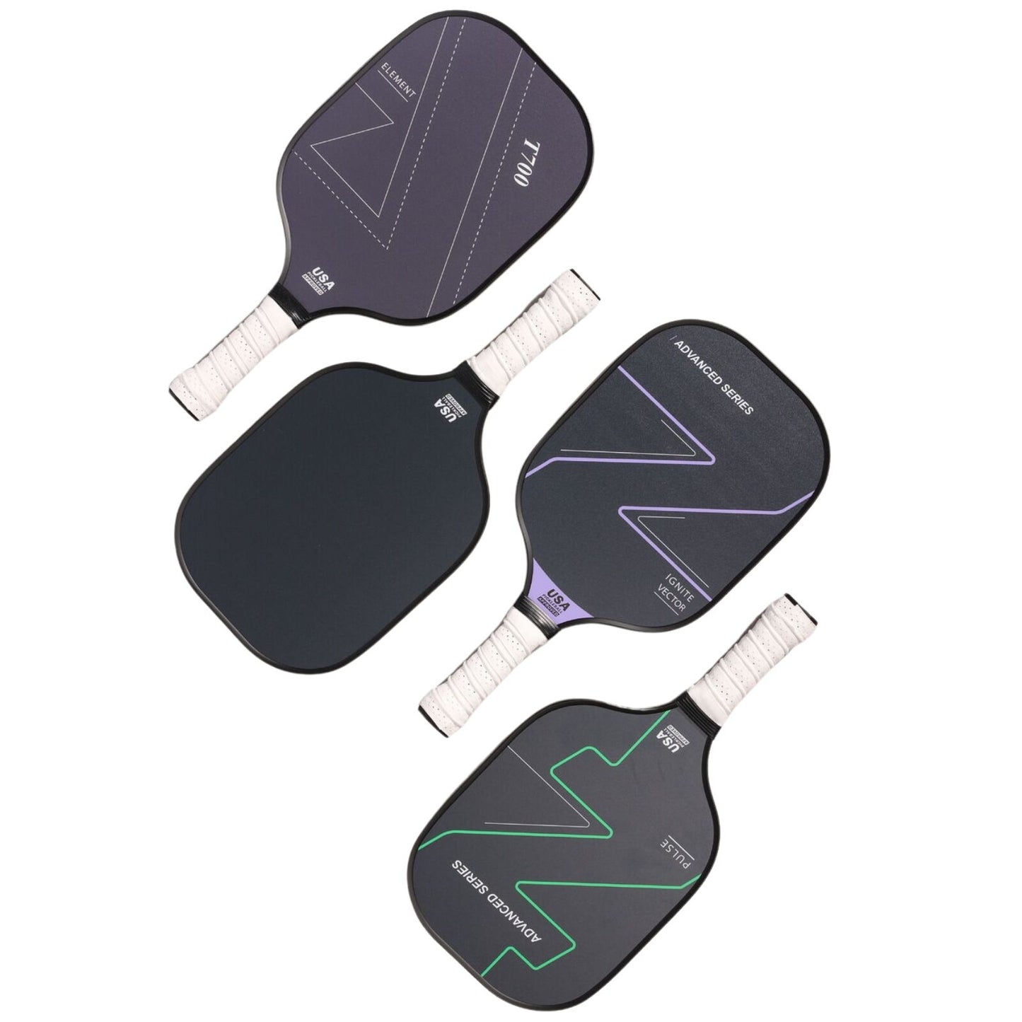 Graphite Carbon Fiber Pickleball Paddle Set – 4 Paddles