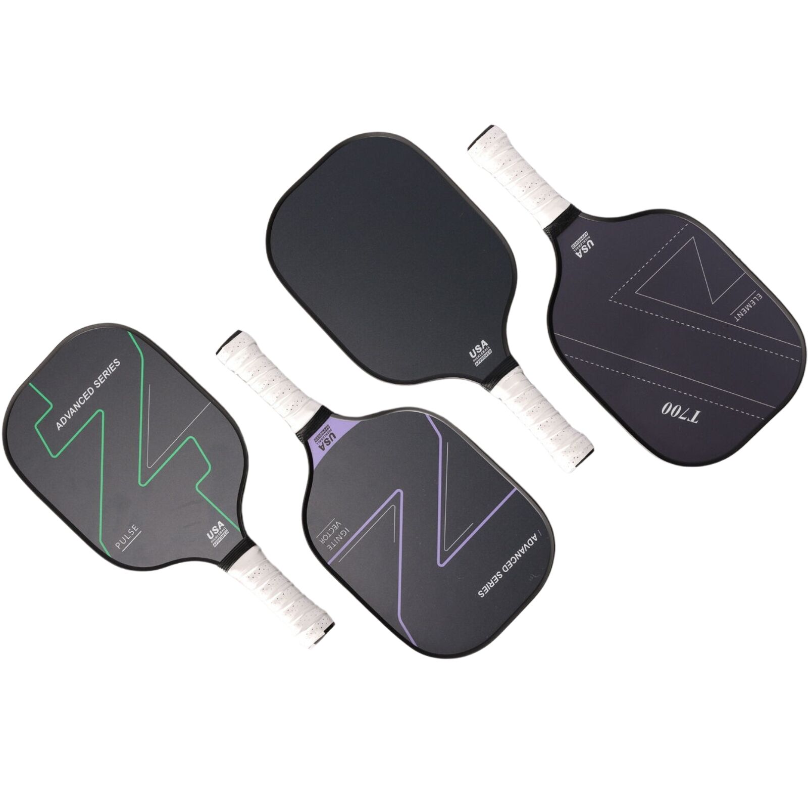 Graphite Carbon Fiber Pickleball Paddle Set – 4 Paddles
