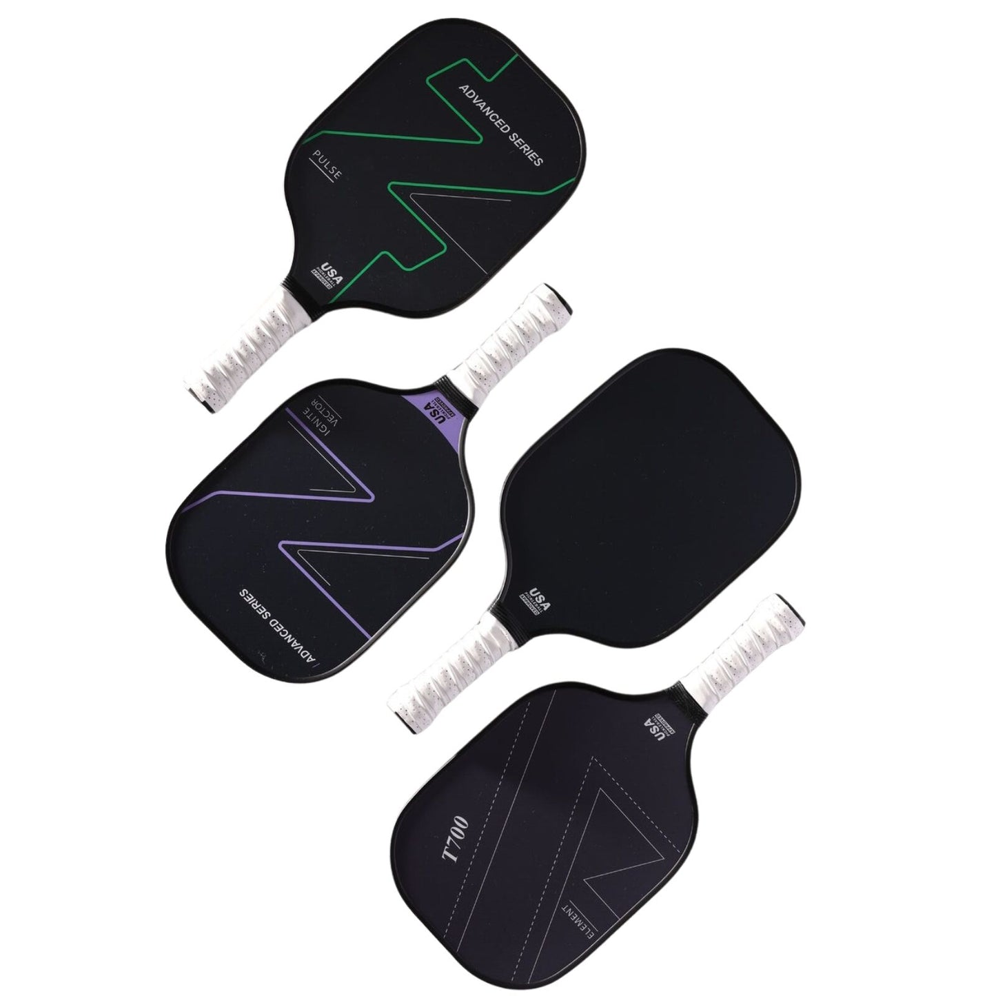 Graphite Carbon Fiber Pickleball Paddle Set – 4 Paddles