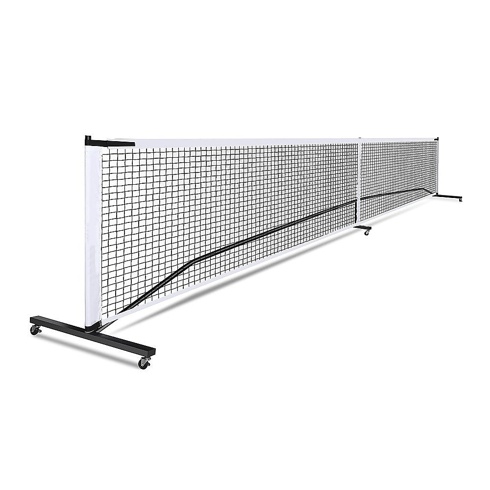 Portable 6.7m Pickleball Net Set – Heavy Duty Metal Frame with Wheels