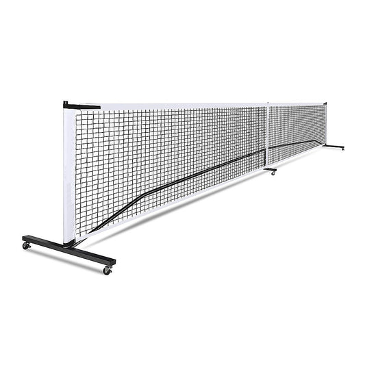 Portable 6.7m Pickleball Net Set – Heavy Duty Metal Frame with Wheels