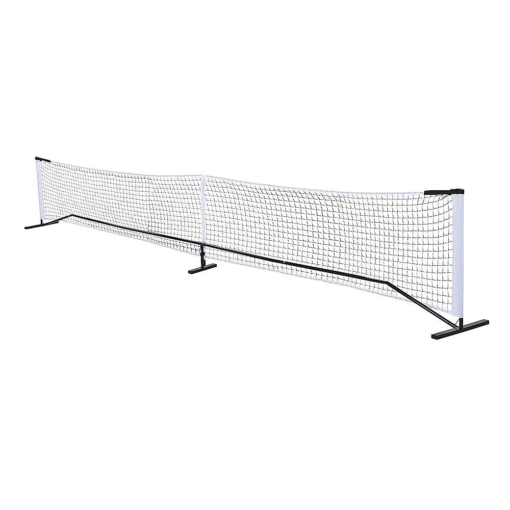 Portable 6.7m Pickleball Net Set – Heavy Duty Metal Frame with Wheels