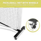 Portable 6.7m Pickleball Net Set – Heavy Duty Metal Frame with Wheels