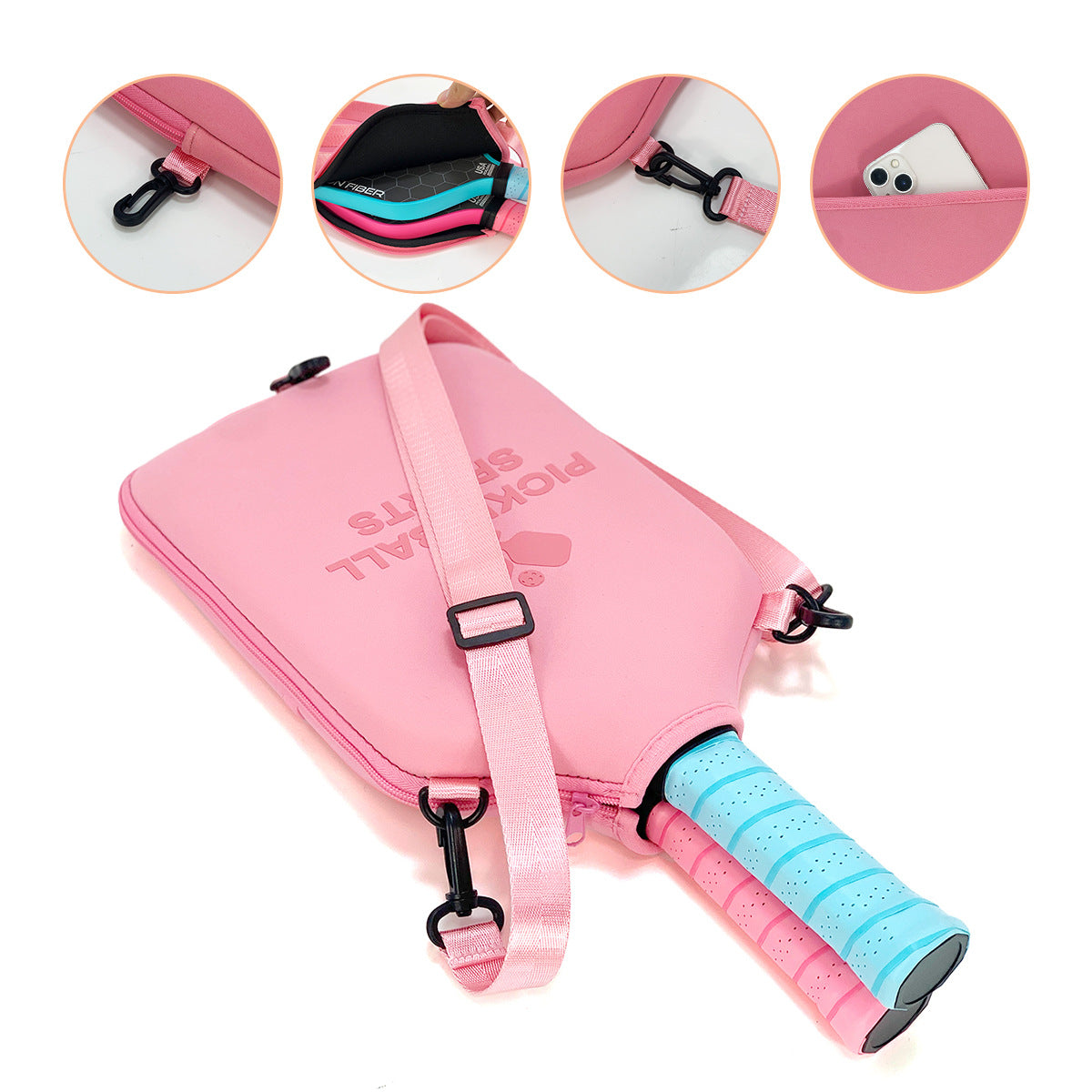 Pink Pickleball Paddle Cover