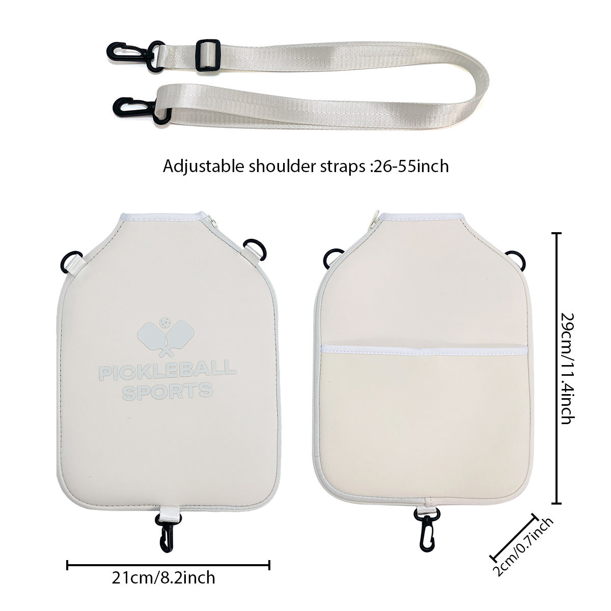 Beige Pickleball Paddle Cover