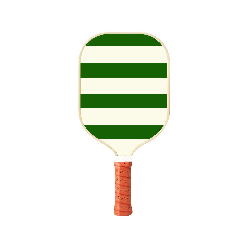 White And Green Horizontal Stripes Carbon Fiber & Fiberglass Paddle