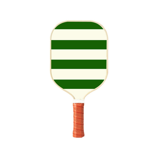 White And Green Horizontal Stripes Carbon Fiber & Fiberglass Paddle