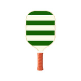 White And Green Horizontal Stripes Carbon Fiber & Fiberglass Paddle