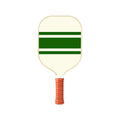 White with Green Stripes Carbon Fiber & Fiberglass Paddle