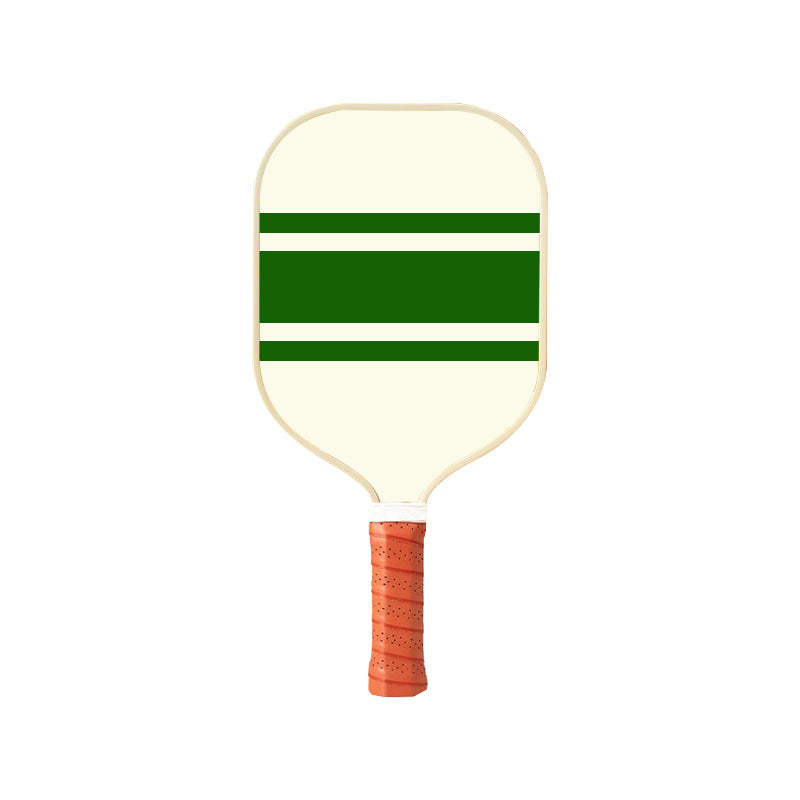 White with Green Stripes Carbon Fiber & Fiberglass Paddle