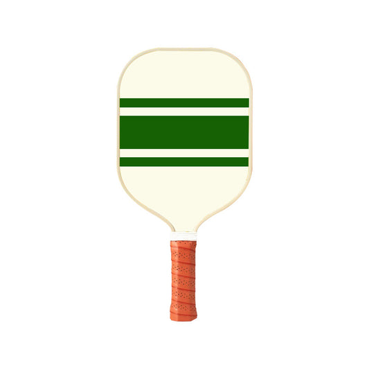 White with Green Stripes Carbon Fiber & Fiberglass Paddle