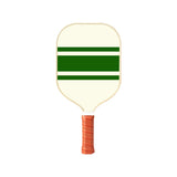 White with Green Stripes Carbon Fiber & Fiberglass Paddle