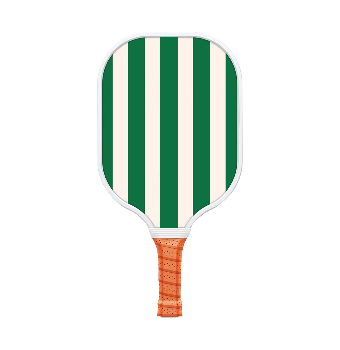 White And Green Vertical Stripes Carbon Fiber & Fiberglass Paddle