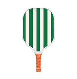 White And Green Vertical Stripes Carbon Fiber & Fiberglass Paddle