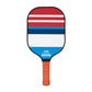 Blue, Red, White Striped  Fiberglass Pickleball Paddle