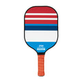 Blue, Red, White Striped  Fiberglass Pickleball Paddle