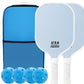 Light Blue Fiberglass Pickleball Paddle Set - 2 Paddles, 4 Balls, and Carry Bag