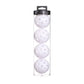 White Pickleball Balls 4-Packs with Carry Tube x 2 (8 balls in total)