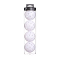 White Pickleball Balls 4-Packs with Carry Tube x 2 (8 balls in total)