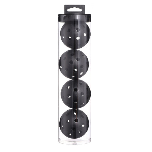 Black Pickleball Balls 4-Packs with Carry Tube x 2 (8 balls in total)