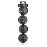 Black Pickleball Balls 4-Packs with Carry Tube x 2 (8 balls in total)