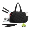 Black Pickleball Tote Bag