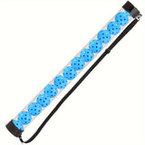 14-Piece Blue 40 Hole Pickleball Balls with Clear Pickleball Ball Retriever Tube for Indoor / Outdoor Play - No Bending Ball Collector with Shoulder Strap and Fence Hook - Practical Pickleball Court Accessory