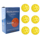 Yellow 40 Hole Pickleball Balls – 6 Pack