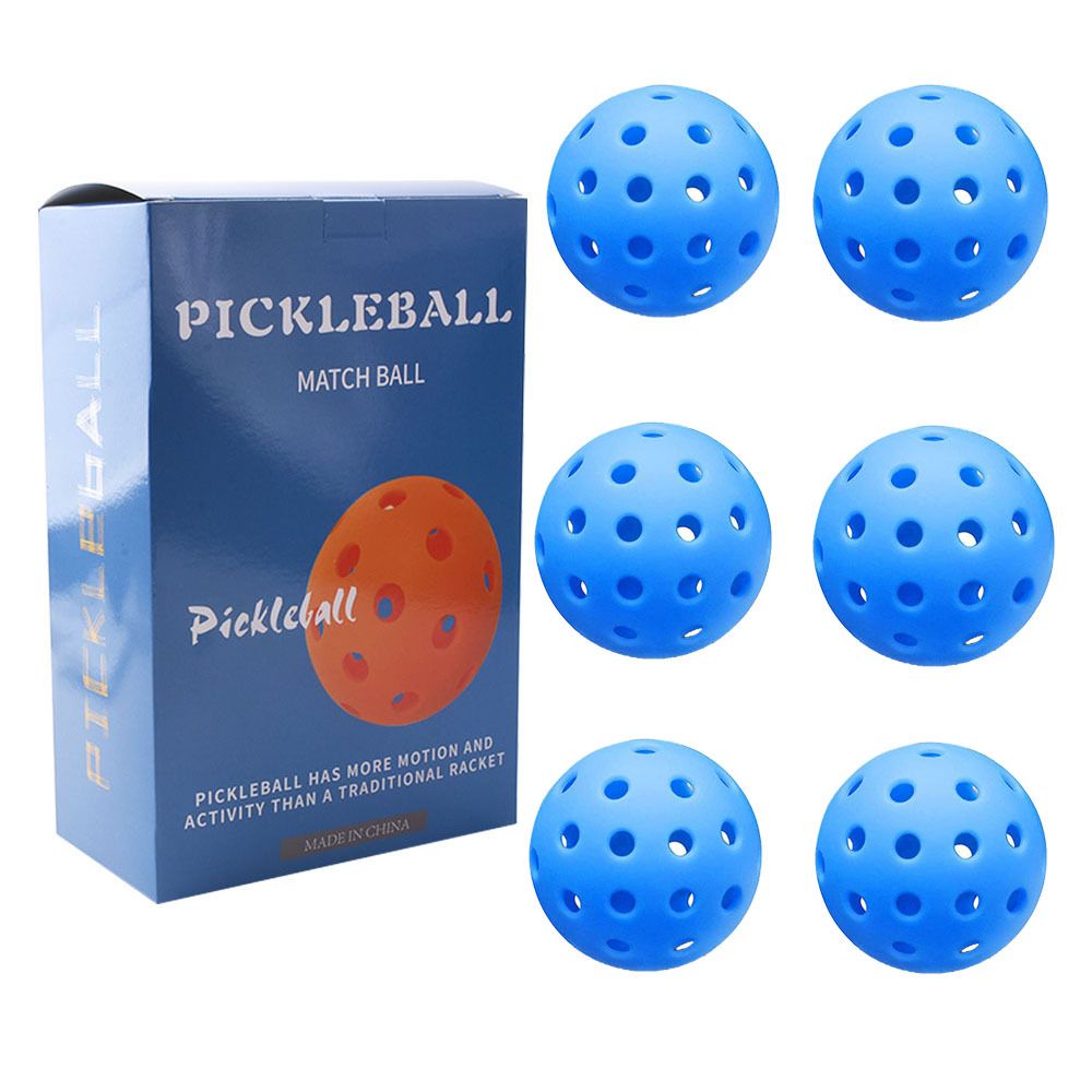Blue 40 Hole Pickleball Balls - 6 pack