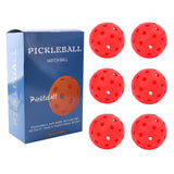 Red 40 Hole Pickleball Balls - 6 pack