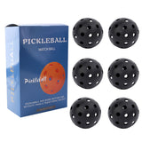 Black 40 Hole Pickleball Balls - 6 pack